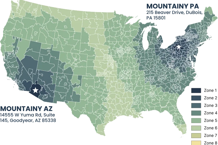 Merged Service Coverage Map - Mountainy PA & AZ