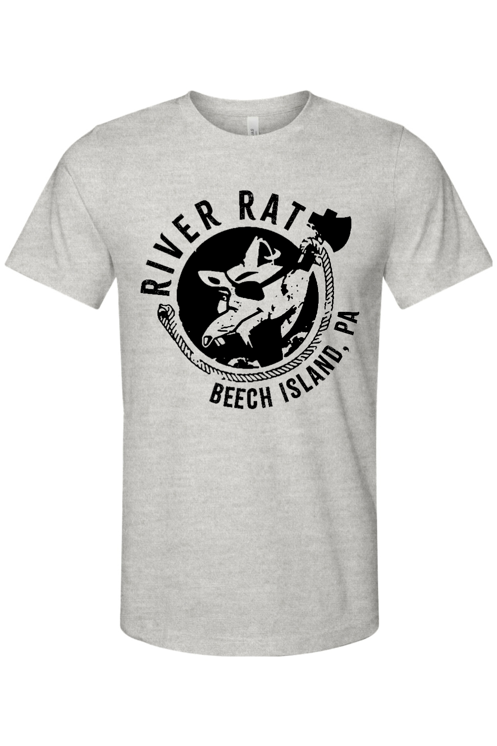 Beech Island River Rat Black Bella + Canvas Jersey Tee