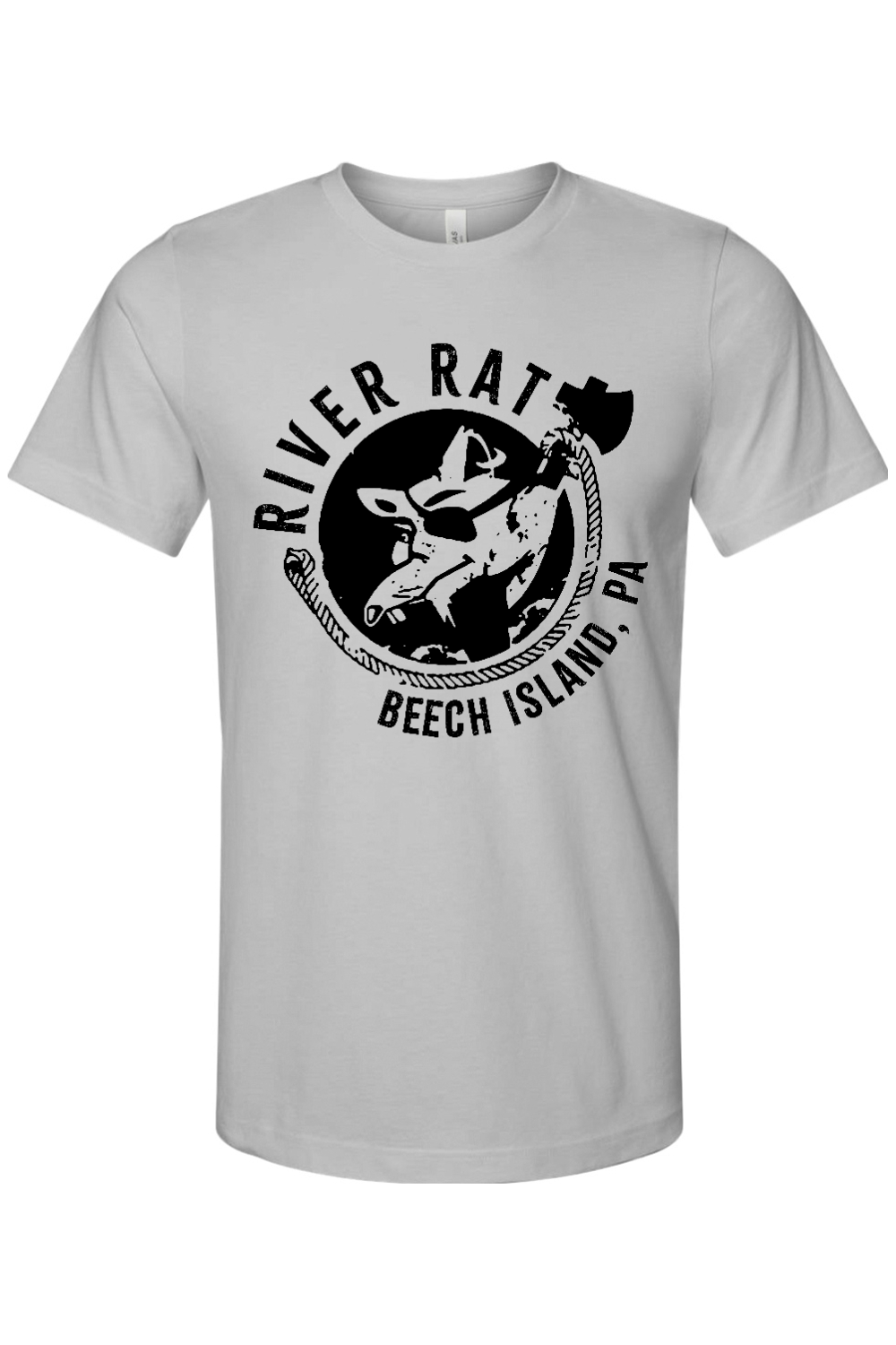 Beech Island River Rat Black Bella + Canvas Jersey Tee