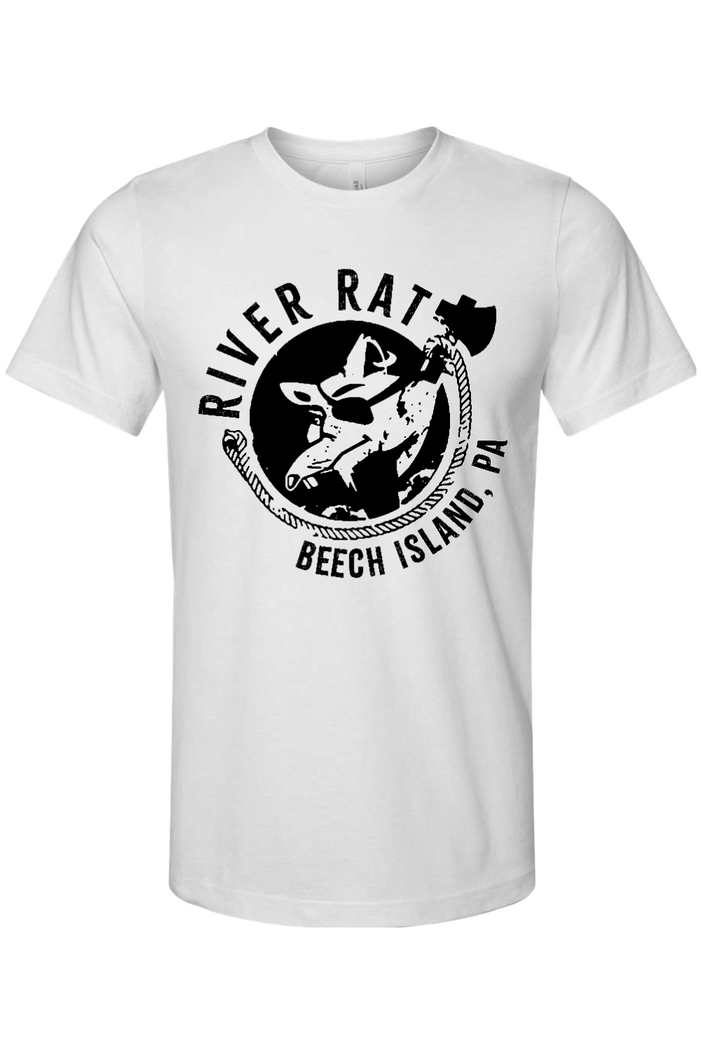 Beech Island River Rat Black Bella + Canvas Jersey Tee